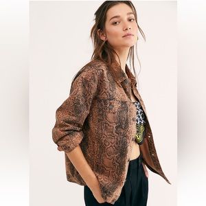 Free People Snake trucker Jacket